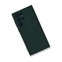 Newface Samsung Galaxy S23 Ultra Kılıf Nano içi Kadife Silikon - Koyu Yeşil