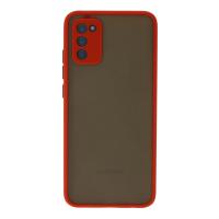 Newface Samsung Galaxy A03S Kılıf Montreal Silikon Kapak - Kırmızı