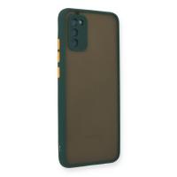 Newface Samsung Galaxy A03S Kılıf Montreal Silikon Kapak - Yeşil