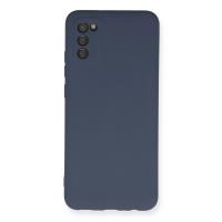 Newface Samsung Galaxy A03S Kılıf Nano içi Kadife Silikon - Gri