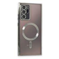 Newface Samsung Galaxy Note 20 Ultra Kılıf Kross Magneticsafe Kapak - Gümüş