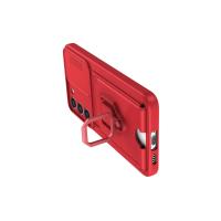 Newface Samsung Galaxy M34 5G Kılıf Zuma Kartvizitli Yüzüklü Silikon - Kırmızı