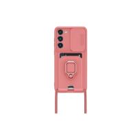 Newface Samsung Galaxy M34 5G Kılıf Zuma Kartvizitli Yüzüklü Silikon - Pembe