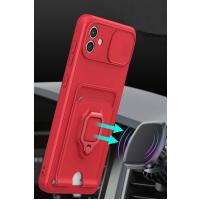 Newface Samsung Galaxy A05 Kılıf Zuma Kartvizitli Yüzüklü Silikon - Siyah