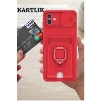 Newface Samsung Galaxy A05 Kılıf Zuma Kartvizitli Yüzüklü Silikon - Siyah