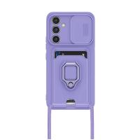 Newface Samsung Galaxy A05S Kılıf Zuma Kartvizitli Yüzüklü Silikon - Lila