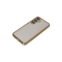 Newface Samsung Galaxy S23 FE Kılıf Razer Lensli Silikon - Gold