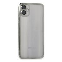 Newface Samsung Galaxy A05 Kılıf Razer Lensli Silikon - Gümüş