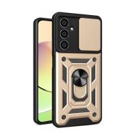 Newface Samsung Galaxy A05 Kılıf Pars Lens Yüzüklü Silikon - Gold