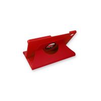 Newface Samsung Galaxy Tab A9 Plus Kılıf 360 Tablet Deri Kılıf - Kırmızı