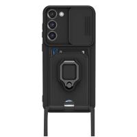 Newface Samsung Galaxy S23 Plus Kılıf Zuma Kartvizitli Yüzüklü Silikon - Siyah