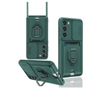 Newface Samsung Galaxy S23 Plus Kılıf Zuma Kartvizitli Yüzüklü Silikon - Yeşil