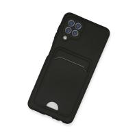 Newface Samsung Galaxy A22 Kılıf Kelvin Kartvizitli Silikon - Siyah