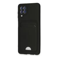 Newface Samsung Galaxy A22 Kılıf Kelvin Kartvizitli Silikon - Siyah