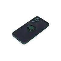 Newface Samsung Galaxy M34 5G Kılıf Montreal Yüzüklü Silikon Kapak - Yeşil