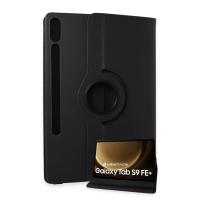Newface Samsung Galaxy X610 Tab S9 FE Plus 12.4 Kılıf 360 Tablet Deri Kılıf - Siyah