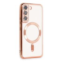 Newface Samsung Galaxy S22 Kılıf Kross Magneticsafe Kapak - Rose