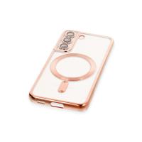 Newface Samsung Galaxy S22 Kılıf Kross Magneticsafe Kapak - Rose