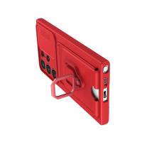 Newface Samsung Galaxy S24 Ultra Kılıf Zuma Kartvizitli Yüzüklü Silikon - Kırmızı