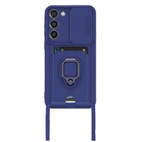 Newface Samsung Galaxy S24 Plus Kılıf Zuma Kartvizitli Yüzüklü Silikon - Lacivert