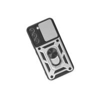 Newface Samsung Galaxy S24 Kılıf Pars Lens Yüzüklü Silikon - Gümüş