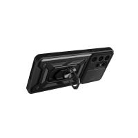 Newface Samsung Galaxy S24 Ultra Kılıf Pars Lens Yüzüklü Silikon - Gold