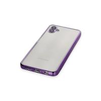 Newface Samsung Galaxy A04 Kılıf Razer Lensli Silikon - Mor