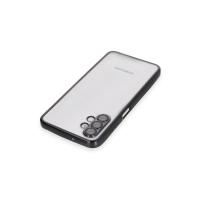 Newface Samsung Galaxy A04S Kılıf Razer Lensli Silikon - Siyah