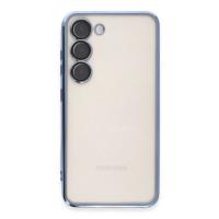 Newface Samsung Galaxy S24 Kılıf Razer Lensli Silikon - Açık Mavi