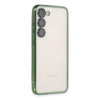 Newface Samsung Galaxy S24 Plus Kılıf Razer Lensli Silikon - Yeşil