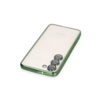 Newface Samsung Galaxy S24 Plus Kılıf Razer Lensli Silikon - Yeşil