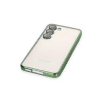 Newface Samsung Galaxy S24 Plus Kılıf Razer Lensli Silikon - Yeşil