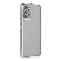 Newface Samsung Galaxy A23 4G Kılıf Razer Lensli Silikon - Gümüş