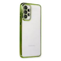 Newface Samsung Galaxy A33 5G Kılıf Razer Lensli Silikon - Yeşil