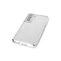 Newface Samsung Galaxy S21 FE Kılıf Razer Lensli Silikon - Gümüş