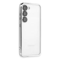 Newface Samsung Galaxy S23 Plus Kılıf Razer Lensli Silikon - Gümüş