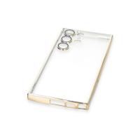 Newface Samsung Galaxy S23 Ultra Kılıf Razer Lensli Silikon - Gold