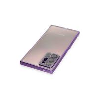 Newface Samsung Galaxy Note 20 Ultra Kılıf Razer Lensli Silikon - Mor