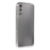 Newface Samsung Galaxy A14 4G Kılıf Razer Lensli Silikon - Gümüş