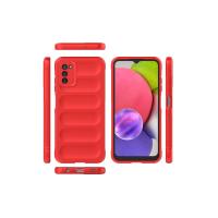 Newface Samsung Galaxy A03S Kılıf Optimum Silikon - Kırmızı