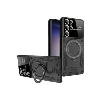 Newface Samsung Galaxy S25 Ultra Kılıf Joy Lens Standlı Kapak - Siyah