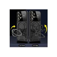 Newface Samsung Galaxy S25 Ultra Kılıf Joy Lens Standlı Kapak - Kırmızı