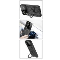 Newface Samsung Galaxy S24 FE Kılıf Joy Lens Standlı Kapak - Siyah