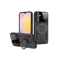 Newface Samsung Galaxy A16 5G Kılıf Joy Lens Standlı Kapak - Siyah