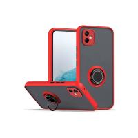 Newface Samsung Galaxy A06 Kılıf Montreal Yüzüklü Silikon Kapak - Kırmızı