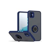 Newface Samsung Galaxy A06 Kılıf Montreal Yüzüklü Silikon Kapak - Lacivert