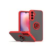 Newface Samsung Galaxy A16 5G Kılıf Montreal Yüzüklü Silikon Kapak - Kırmızı