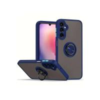 Newface Samsung Galaxy A36 Kılıf Montreal Yüzüklü Silikon Kapak - Lacivert