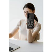 Newface Samsung Galaxy S25 Ultra Kılıf Pars Lens Yüzüklü Silikon - Siyah