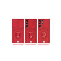 Newface Samsung Galaxy S25 Ultra Kılıf Zuma Kartvizitli Yüzüklü Silikon - Kırmızı